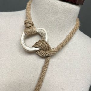 Vintage necklace antler rope belt